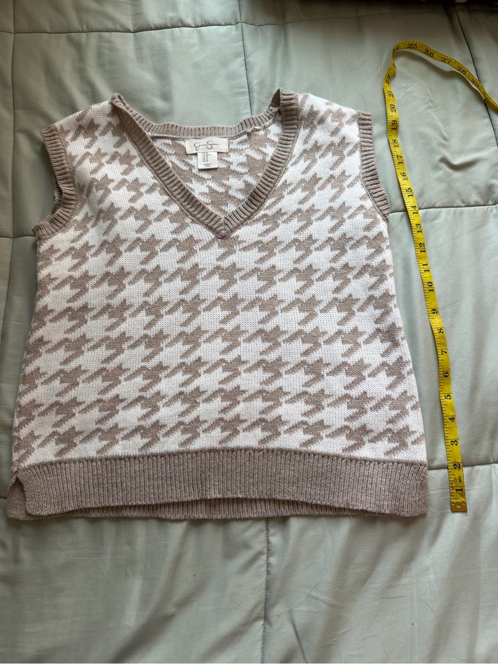 Cream Knit Sweater Vest